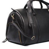 Leather Duffle Bag in Black