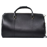 Leather Duffle Bag in Black