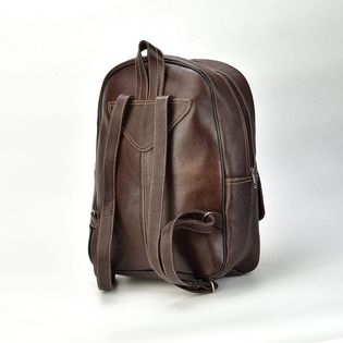 Leather Backpack in Dark Brown