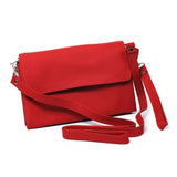 Leather Shoulder Bag in Red