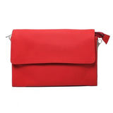 Leather Shoulder Bag in Red