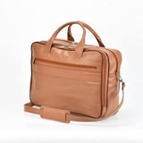 Brown leather laptop bag