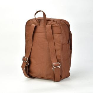 Brown Leather Backpack with Sleek Design