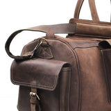 Dark Brown Leather Duffle Bag