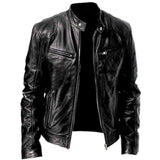 Men Genuine Leather Jacket Motorcycle style - Leather Jacket