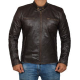 Brown Distressed Leather Jacket Men - Leather Jacket