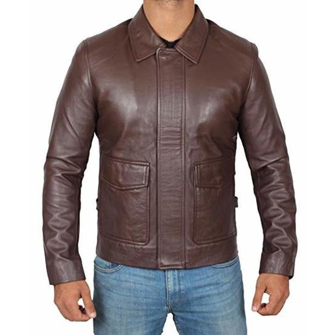 Brown Vintage Leather Jacket for Men - Leather Jacket