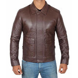 Brown Vintage Leather Jacket for Men