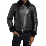 Geniune Leather Shearling Mens Jacket