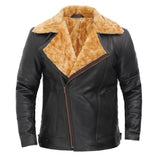 Bomber Genuine Fur Leather Jacket For Men