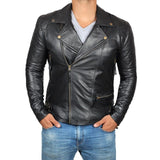 Black Diamond Classic 2 Motorcycle Leather Jacket Men - Leather Jacket