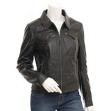 Brown Biker Real Lambskin Leather Jacket - Leather Jacket