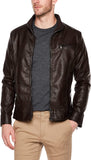 Coffee Color Genuine Sheep Leather Jacket In Slim Fit Classic Style For Men