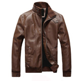 Geniune Sheep Skin Leather Jacket For Men  In Brown