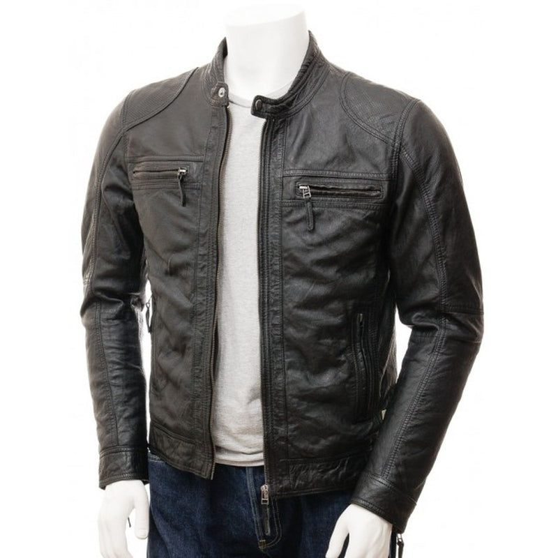 Genuine Lambskin Leather Men Jacket - Leather Jacket