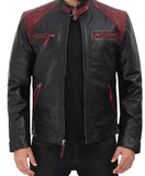 New Distressed Style Genuine Sheep Leather Jacket With Black