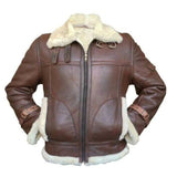 RAF Aviator Leather Jacket with Fur