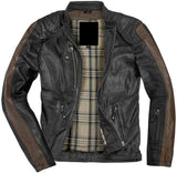 Smart And Stylish Motocycle Leather Jacket For Men In Brown