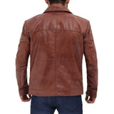 Brown Distressed Leather Jacket for Men - Leather Jacket