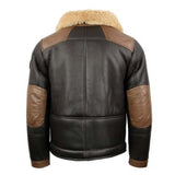 Shearling Bomber Geniune Leather Jacket for Men - bomber jacket - Leather Jacket
