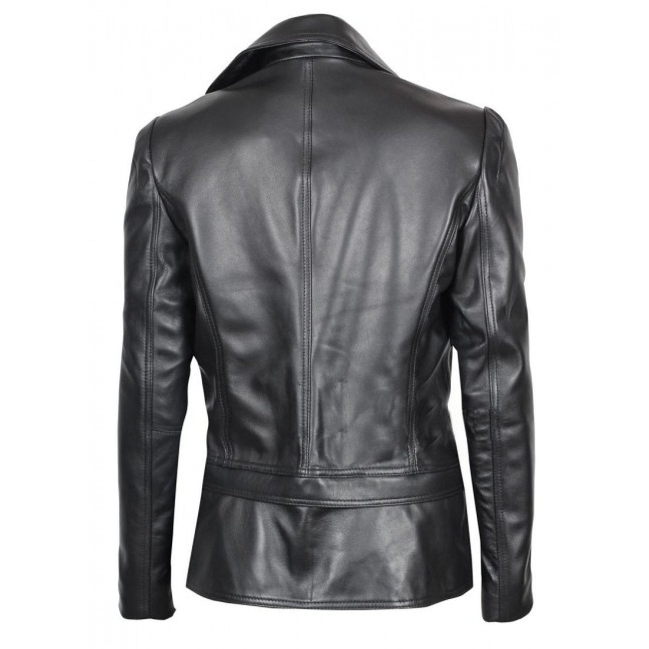 Asymmetrical Black Biker Jacket Women - Leather Jacket