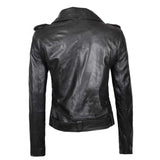 Asymmetrical Lambskin leather Jacket for Women