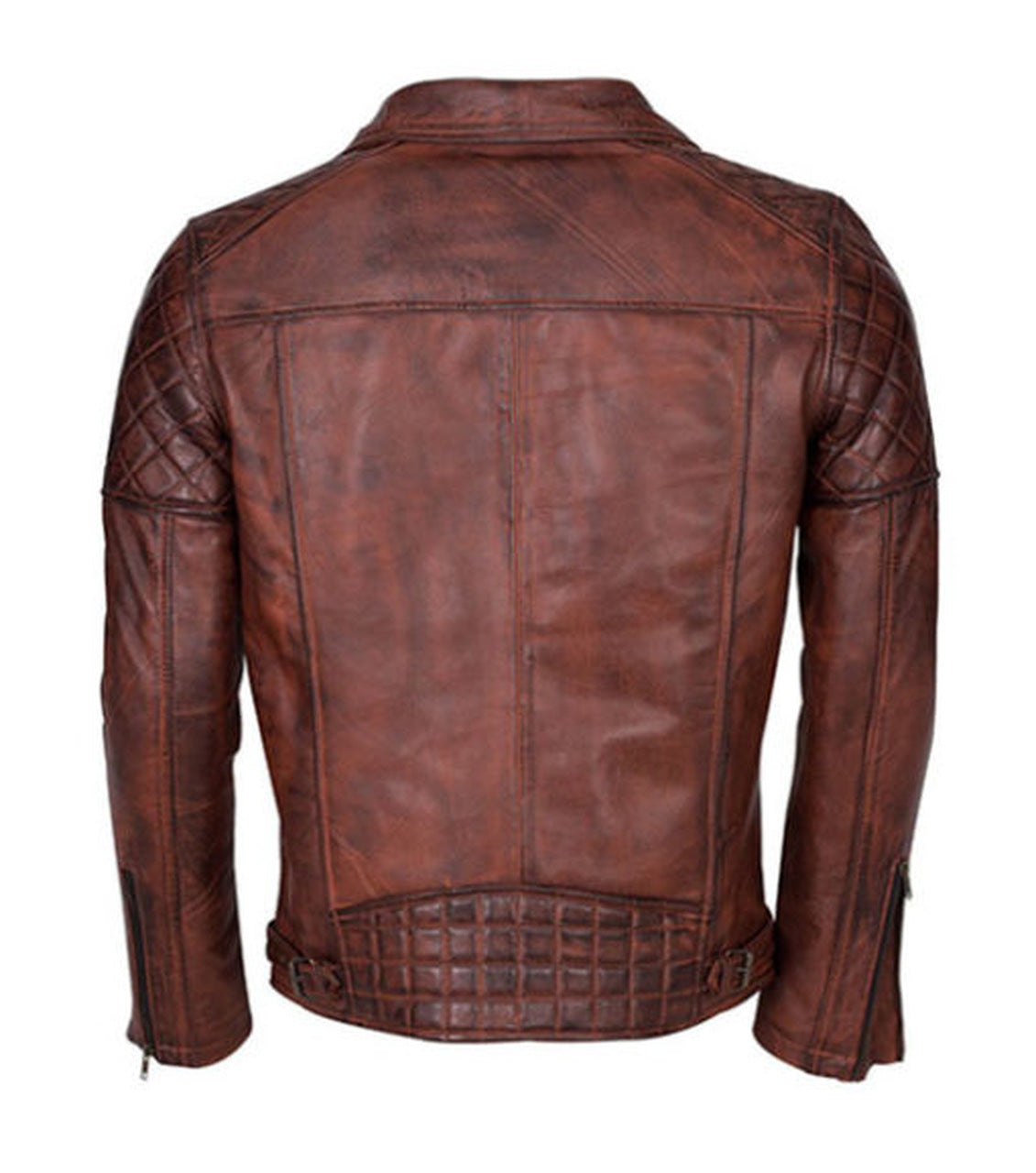 Biker Style Genuine Leather Jacket With Uper Pocket In Dark Brown Colour