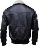 Black bomber style Fur Leather jacket