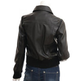 Black Front Pockets Stylish Biker Leather Jacket for Women - Leather Jacket