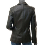 Black Leather Blazer Jacket Women - Leather Jacket