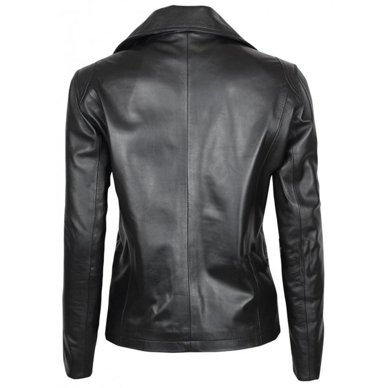 Black Women Motorcycle Leather Jacket - Leather Jacket