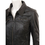 Brown Biker Real Lambskin Leather Jacket - Leather Jacket