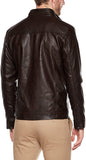 Coffee Color Genuine Sheep Leather Jacket In Slim Fit Classic Style For Men