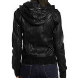 Detachable Hooded Real Leather Jacket for Women - Leather Jacket