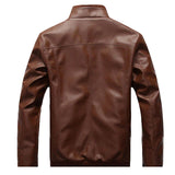 Geniune Sheep Skin Leather Jacket For Men  In Brown