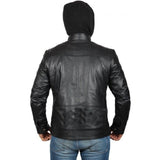 Genuine Leather Jacket With Hoodie - Leather Jacket