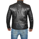 Men Black Genuine Leather Jacket - Leather Jacket