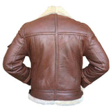 RAF Aviator Genuine Leather Jacket for Men Bomber Flight Sheep Skin