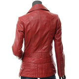 Stylish Red Leather Jacket for Women - Women Leather Jacket - Leather Jacket