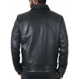 Casual Leather Jacket in Biker Style for Men - Leather Jacket