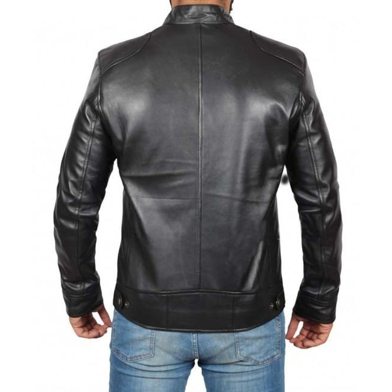 Lambskin Motorcycle Men Leather Jacket - Leather Jacket