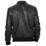 Lexo Genuine Lambskin Bomber Jacket For Men In Black - Leather Jacket