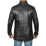 Genuine Black Leather Car Coat Men - Leather Jacket