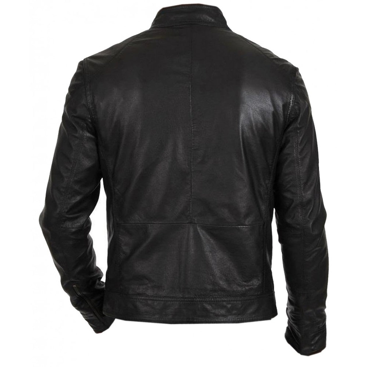 Men Leather Motorcycle Jacket - Leather Jacket