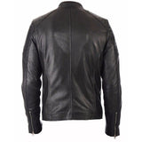 Vintage Biker Genuine Leather Jacket For Men In Black Color - Leather Jacket - Leather Jacket
