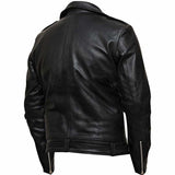 Walking Dead Black Biker Leather Motorcycle Jacket - Leather Jacket
