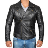 Black Diamond Classic 2 Motorcycle Leather Jacket Men - Leather Jacket