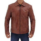 Brown Distressed Leather Jacket for Men - Leather Jacket