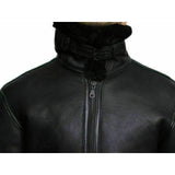 Black Bomber RAF Aviator Pilot Flying Mens Genuine Sheepskin Leather Jacket - Leather Jacket