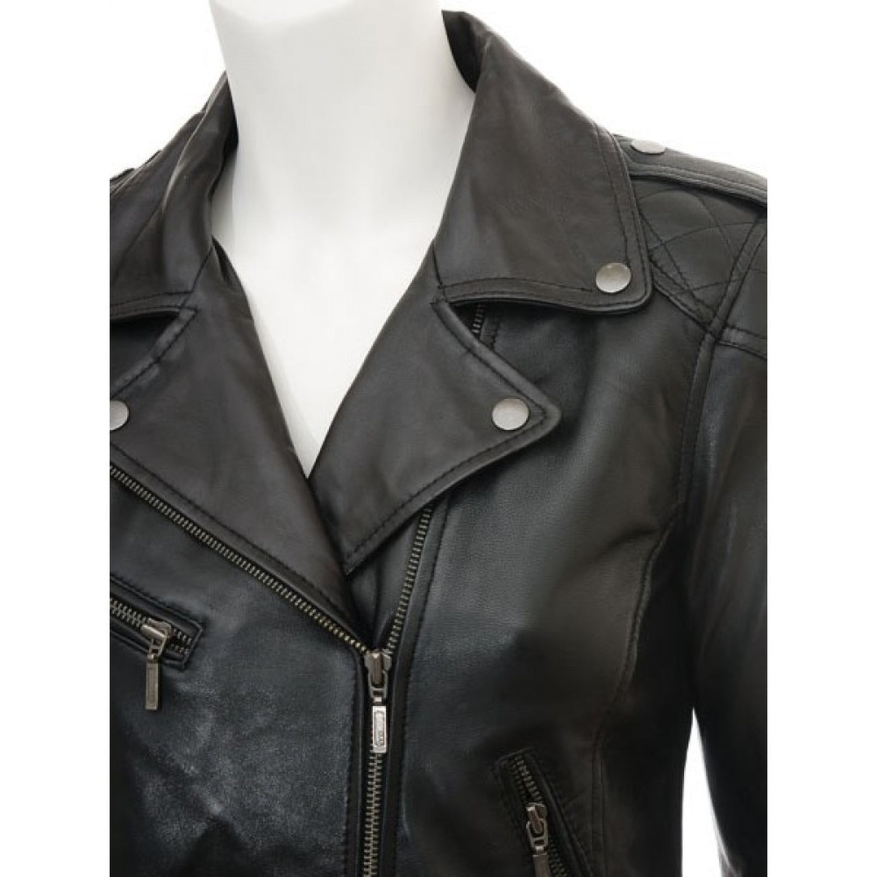 Black Stylish Leather Jacket for Women - Leather Jacket